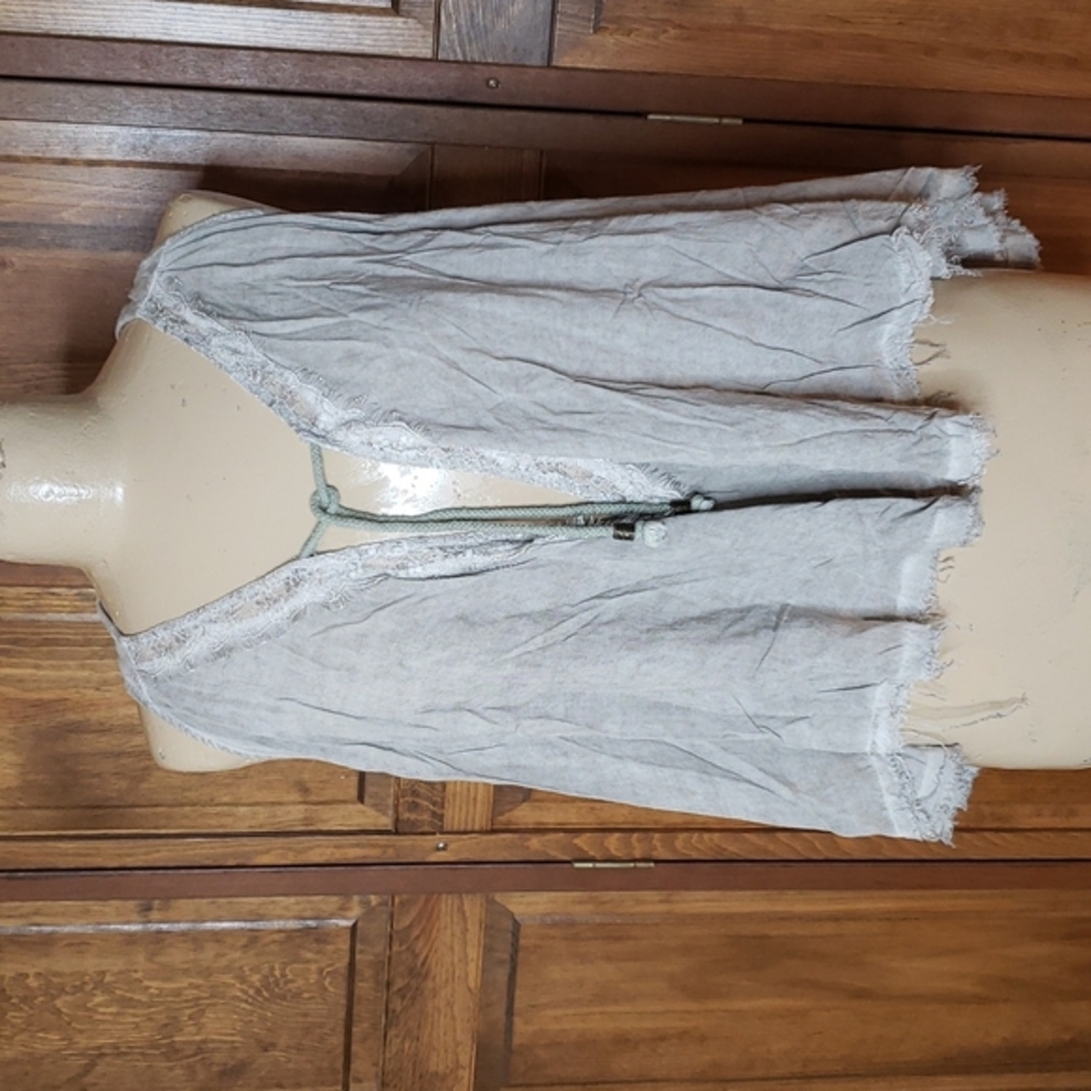 Emory Park Sleeveless Lace Trim Top Sz S